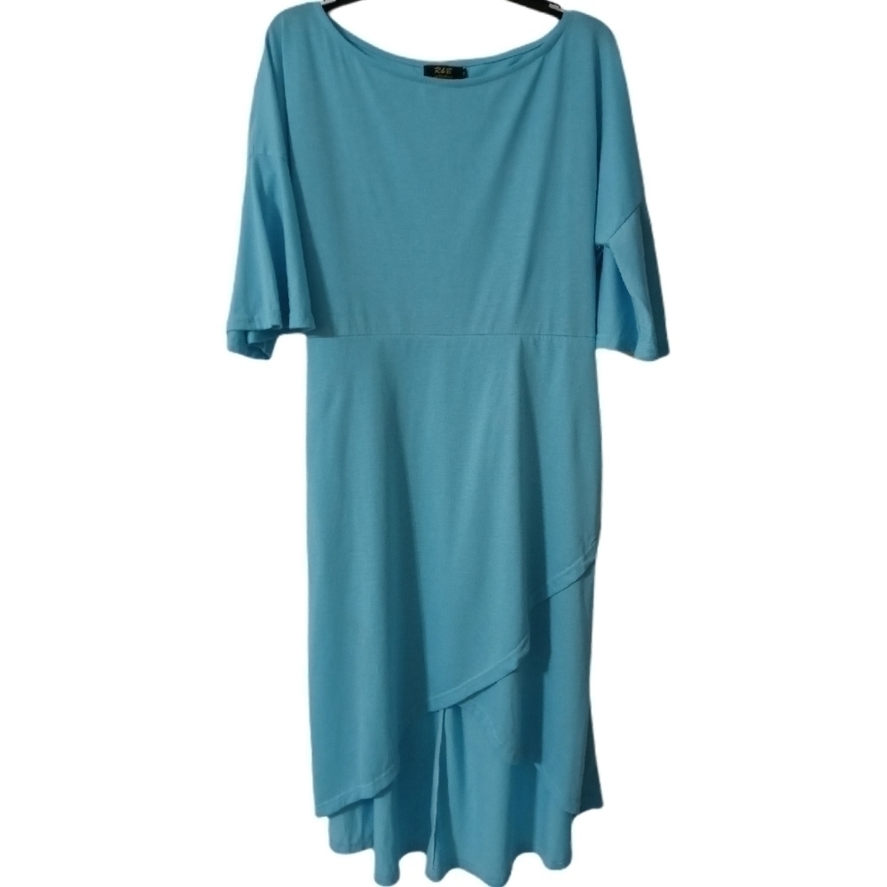 Sea Blue Green High Low Dress